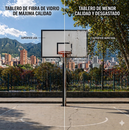 Tablero de Baloncesto en fibra de vidrio