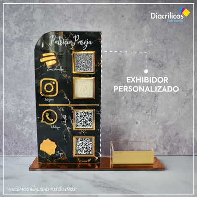 Hablador QR en acrílico