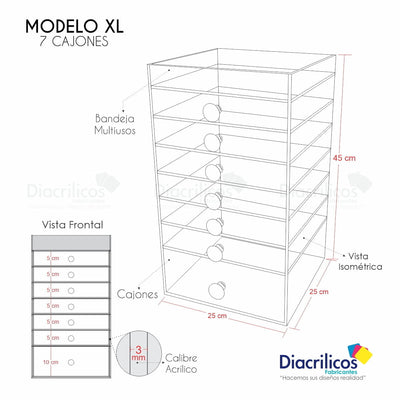 Organizador en acrílico para maquillaje