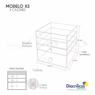 Organizador en acrílico para maquillaje