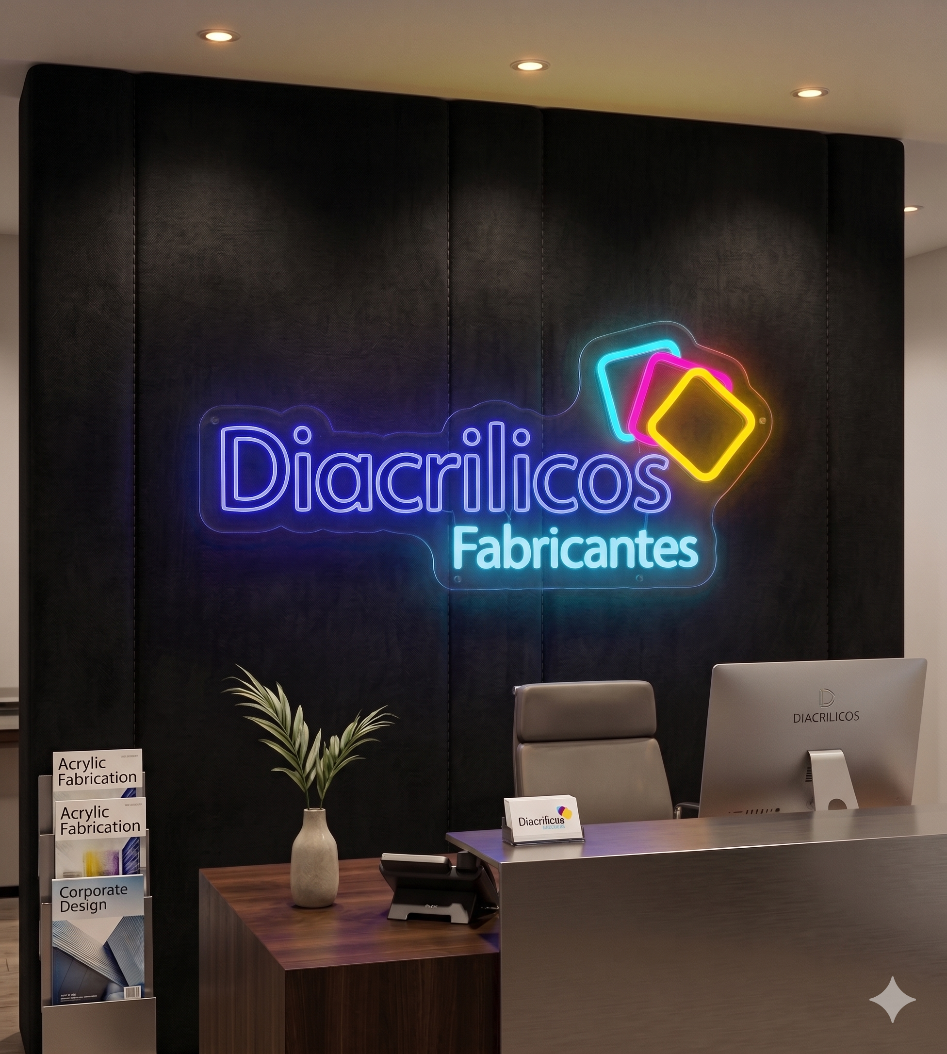 Avisos en Neón Flex en acrílico