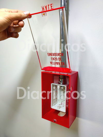 protector de alarma en acrílico