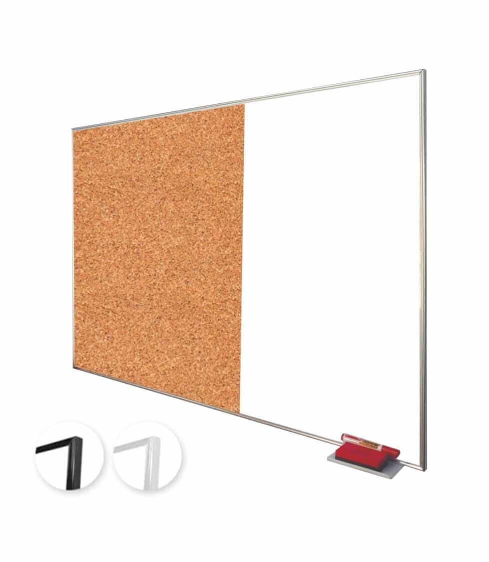 Tablero mixto mitad escritura y mitad corcho