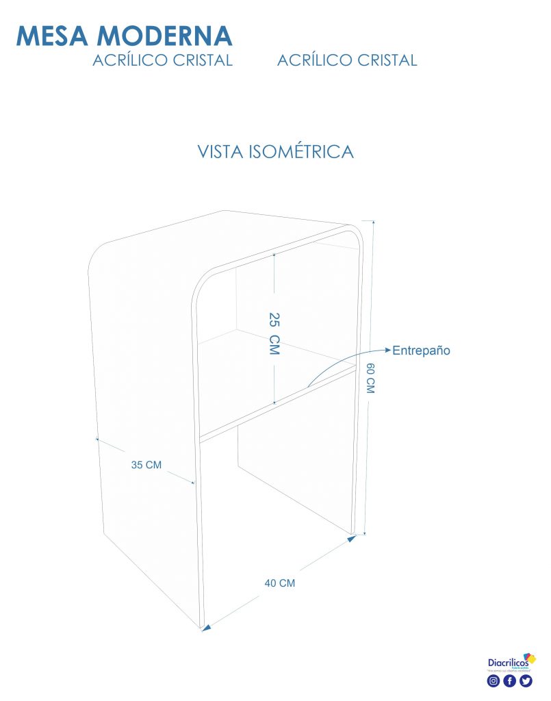 Mesa Acrílico Moderna | Diacrilicos